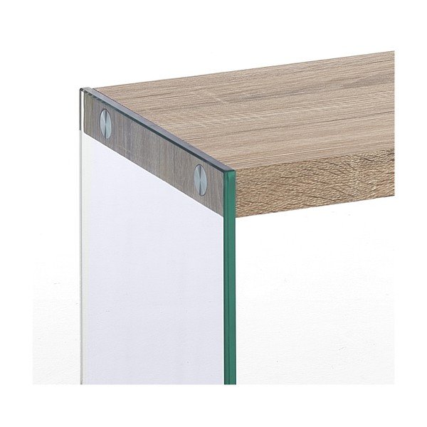 Szklana szafka pod TV w naturalnym kolorze 120x45x29,5 cm Nancy – Tomasucci-image-2