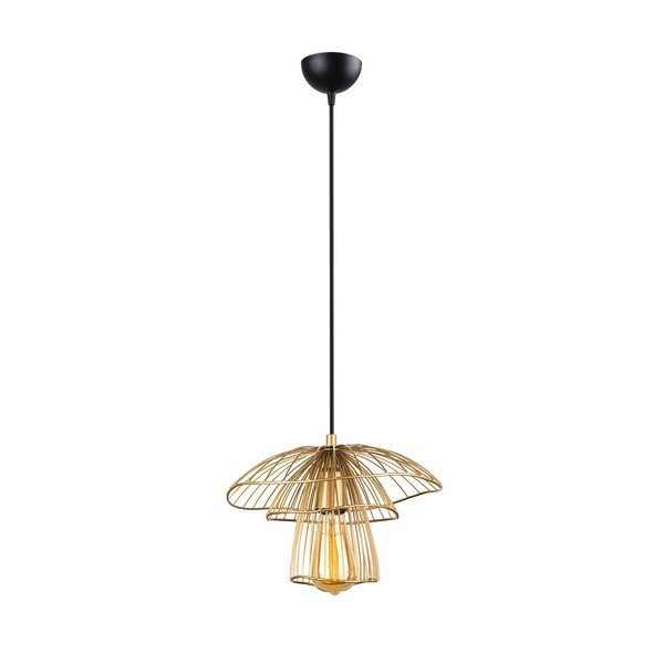 Lampa wisząca w kolorze złota Squid Lighting Root, wys. 117 cm