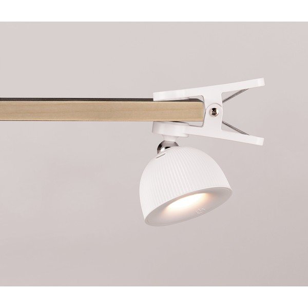 Biała lampa stołowa LED ze ściemniaczem i klipsem (wys. 41 cm) Maxima – Trio-image-1