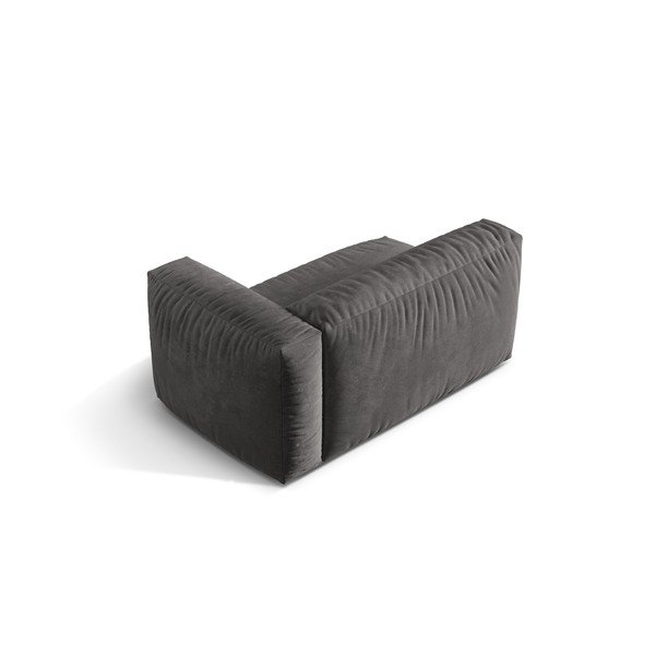 Szary aksamitny moduł sofy (prawostronny) Martina – Micadoni -image-2