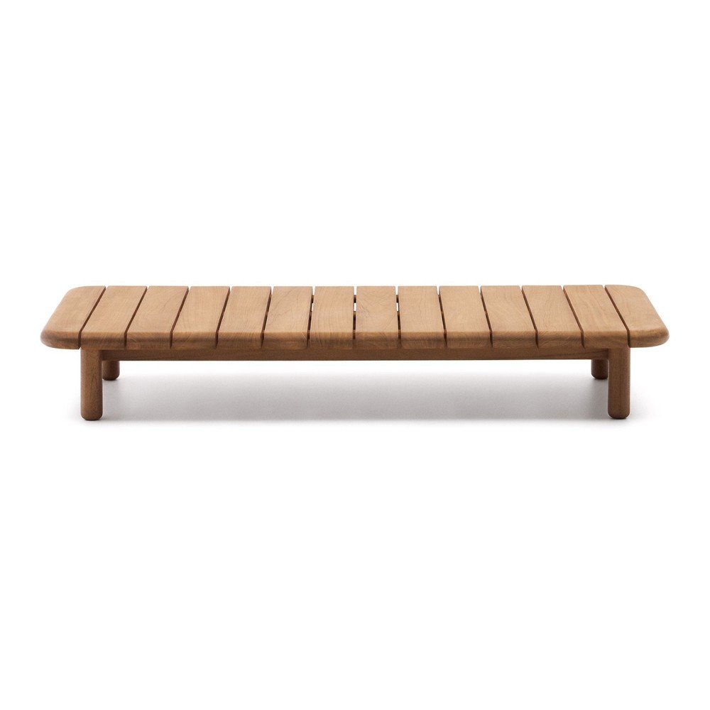 Stolik ogrodowy z litego drewna tekowego 70x140 cm Turqueta – Kave Home