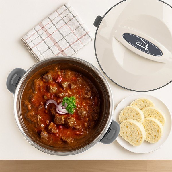 Kremowy termos na jedzenie 6 l Termo – Orion-image-1