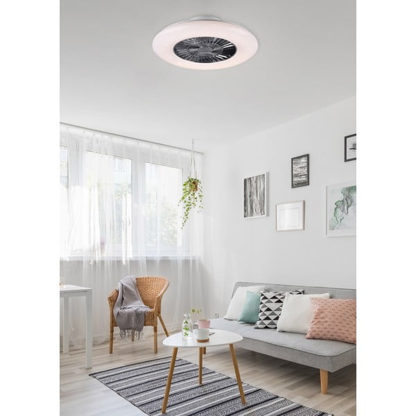 Lampa sufitowa w biało-srebrnym kolorze LED Visby – Trio-image-1