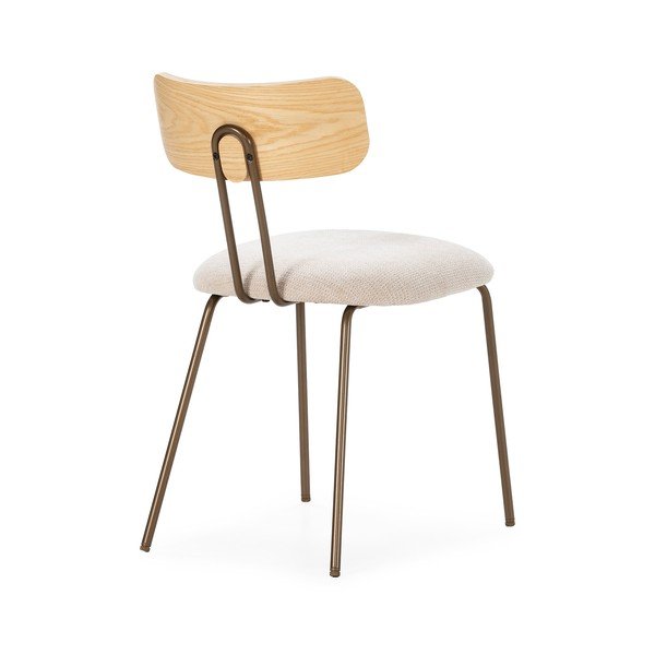 Beżowe/w naturalnym kolorze tapicerowane krzesło Olimpia – MOME-image-4