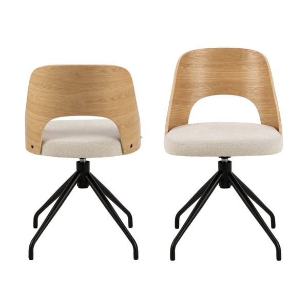 Beżowe/w naturalnym kolorze krzesło Lucy – Actona-image-2