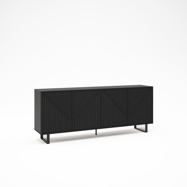 Czarna komoda 201x80x40 cm Peta – Marckeric-image-2