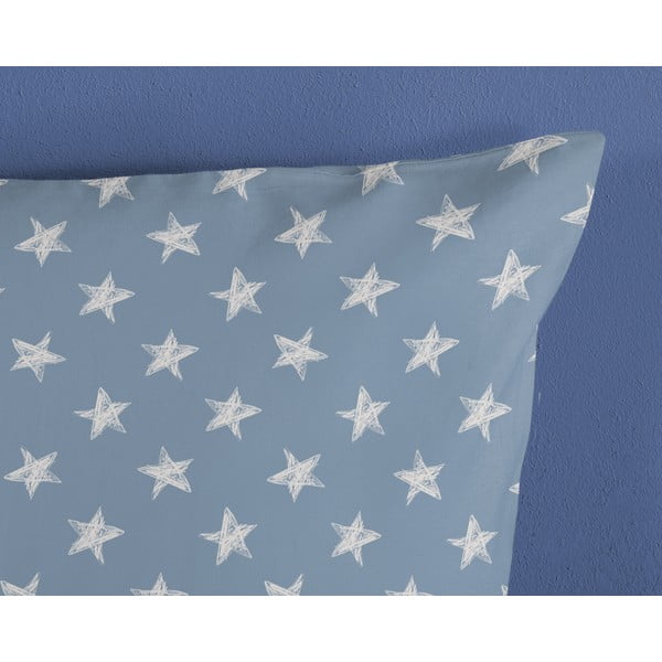 Niebiesko-beżowa bawełniana pościel dziecięca jednoosobowa 140x200 cm Robo – Good Morning-image-3