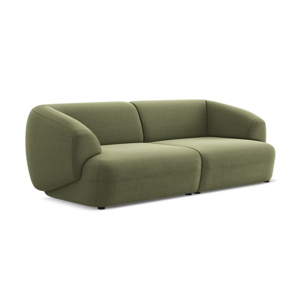 Zielona aksamitna sofa 232 cm Moana – Makamii-image-1