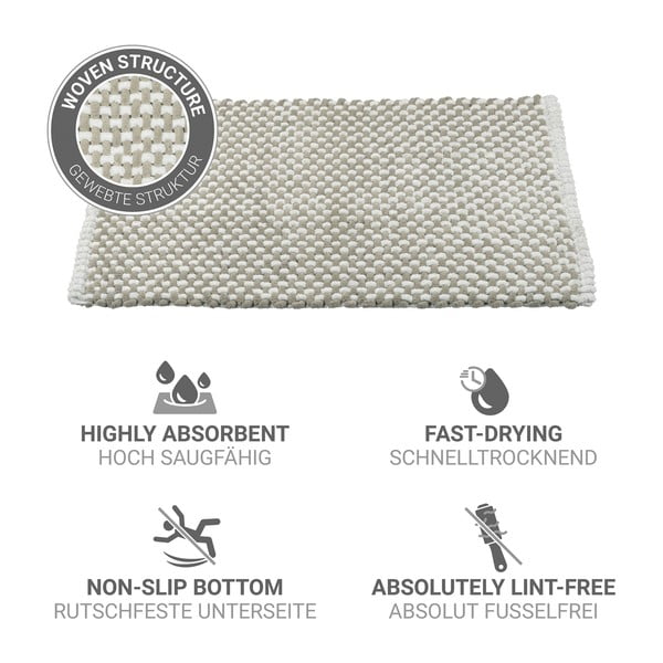 Beżowy tekstylny dywanik łazienkowy 50x80 cm Covelo – Wenko-image-4