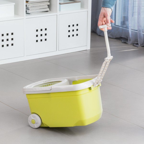 Żółty zestaw mopa obrotowego i wiadra InnovaGoods-image-2