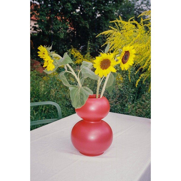 Czerwony ceramiczny wazon (wysokość 36 cm) Tuga – noo.ma-image-4