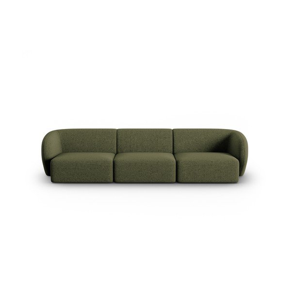 Zielona sofa  z tkaniny szenilowej 266 cm Paolo – Milo Casa