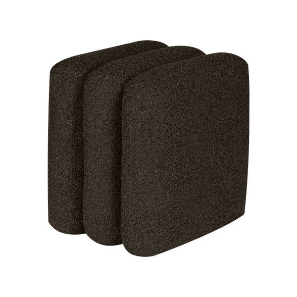 Brązowy puf z materiału bouclé Radd – noo.ma