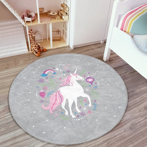 Szary dywan dziecięcy ø 120 cm Comfort – Mila Home-image-3