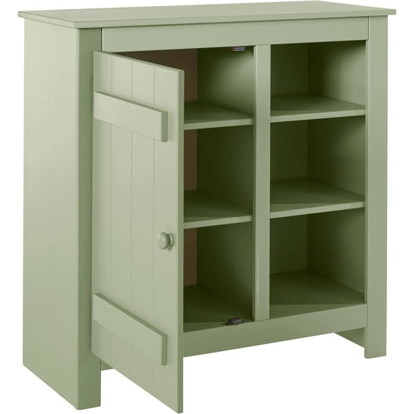 Jasnozielona szafka z litego drewna sosnowego 90x90 cm Bertram – Støraa-image-3