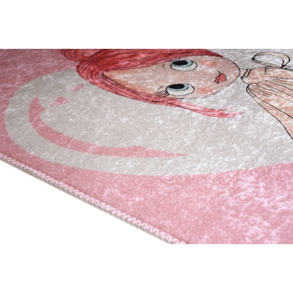 Różowy dywan dziecięcy odpowiedni do prania 120x180 cm Pretty Girl – Vitaus-image-2