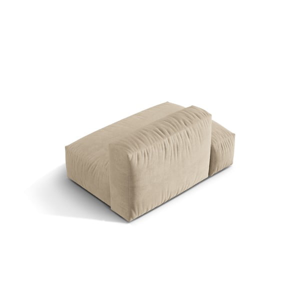 Beżowy aksamitny moduł sofy (lewostronny) Martina – Micadoni -image-2