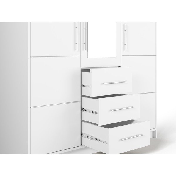 Biała szafa z lustrem 147x200 cm Derry – Cosmopolitan Design-image-4