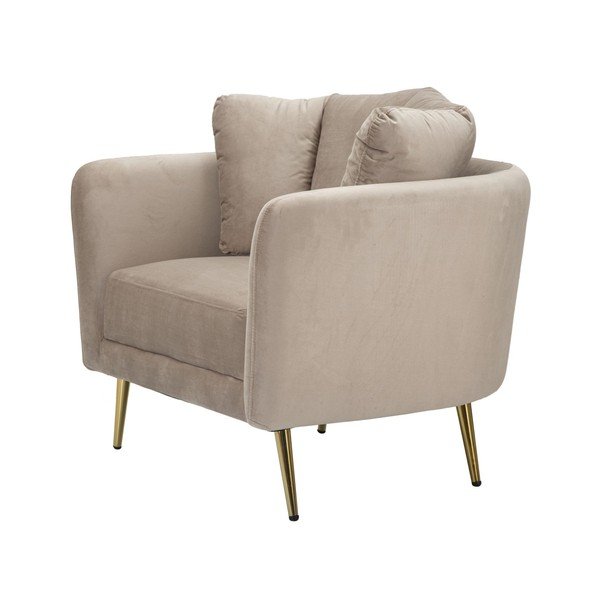 Szarobrązowy aksamitny fotel Kiev – Mauro Ferretti-image-4