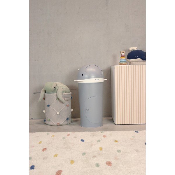 Ciemnoszary plastikowy kosz na pieluchy 25 l Whale – Kindsgut-image-1