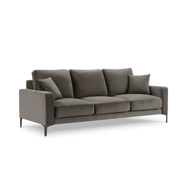 Szara aksamitna sofa Kooko Home Harmony, 220 cm-image-2