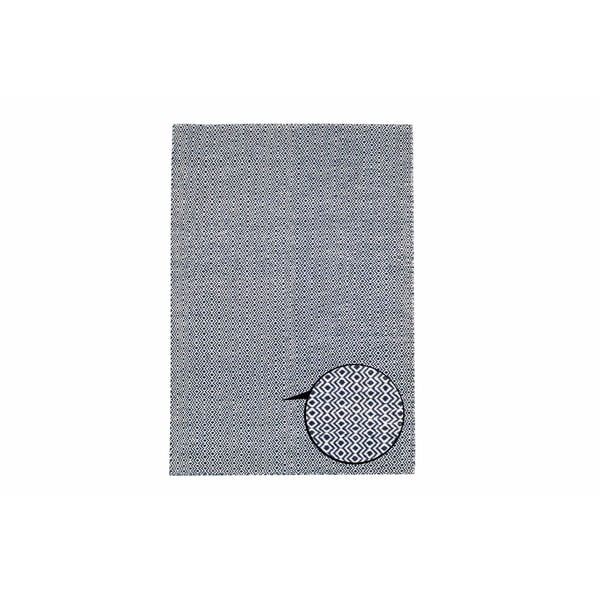 Ręcznie tkany dywan Flat Blue Waves, 100x160 cm