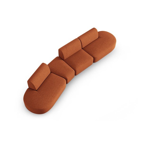 Pomarańczowa sofa 412 cm Shane – Micadoni Home-image-4