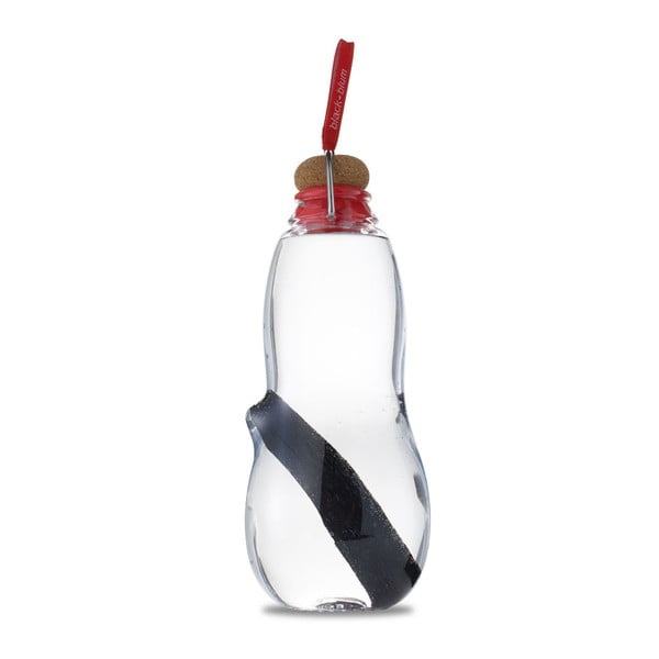 Czerwona butelka filtrująca z aktywnym węglem Black + Blum Eau Good, 800 ml