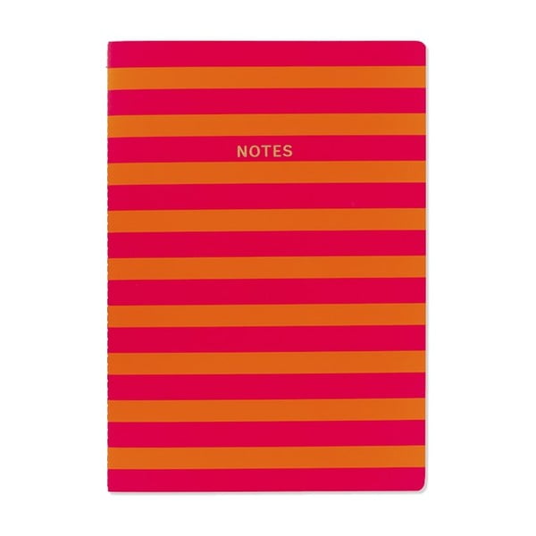 Czerwono-pomarańczowy notes A4 GO Stationery Stripe
