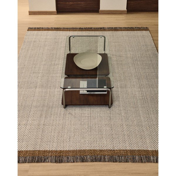 Kremowy wełniany dywan tkany ręcznie 160x230 cm Brina – Kave Home-image-1