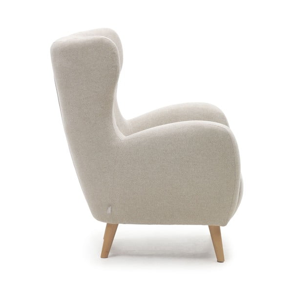 Beżowy fotel typu uszak Patio – Kave Home-image-3