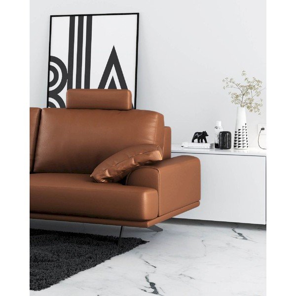 Koniakowa skórzana sofa 220 cm Prado – MESONICA-image-4