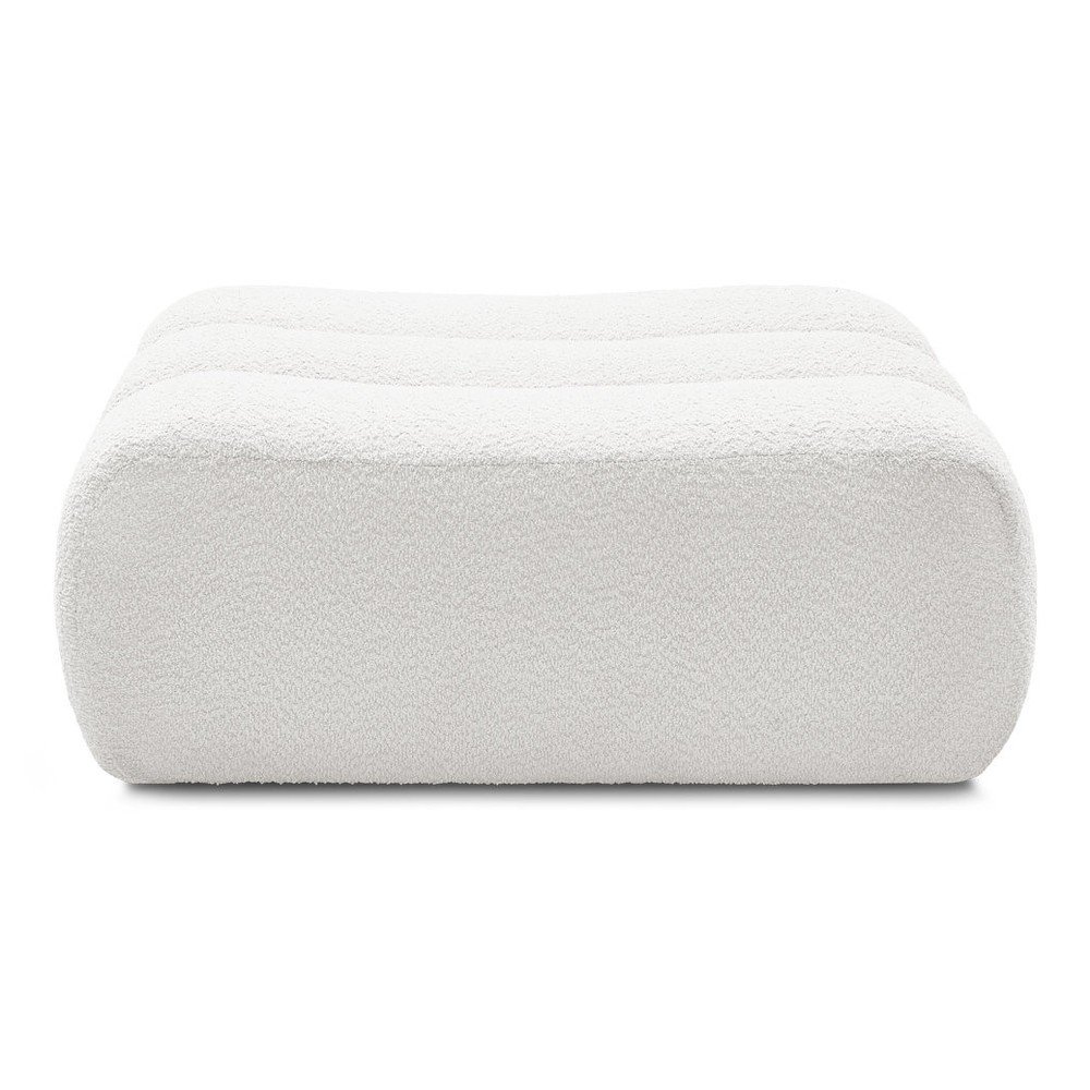 Biały podnóżek z materiału bouclé Azra – Bobochic Paris