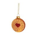 Szklana ozdoba świąteczna wykonana ręcznie ø 4 cm Jam Biscuit – Sass & Belle