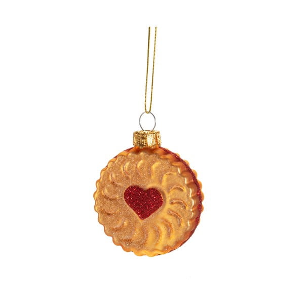 Szklana ozdoba świąteczna wykonana ręcznie ø 4 cm Jam Biscuit – Sass & Belle
