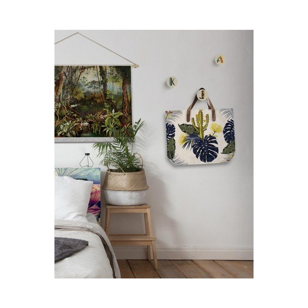 Pleciona torba z kwiatowym motywem Surdic Cactus-image-1