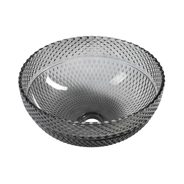 Czarna szklana okrągła umywalka ø 39,5 cm Marac – Sapho