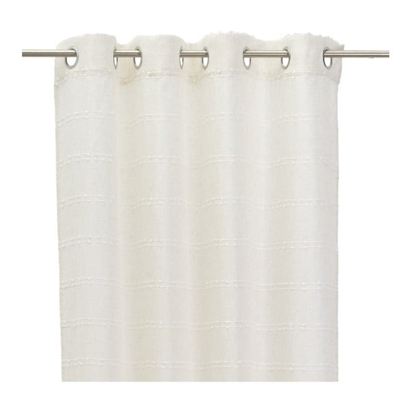 Białobeżowa zasłona z mieszanki lnu 140x260 cm Nodes – Casa Selección