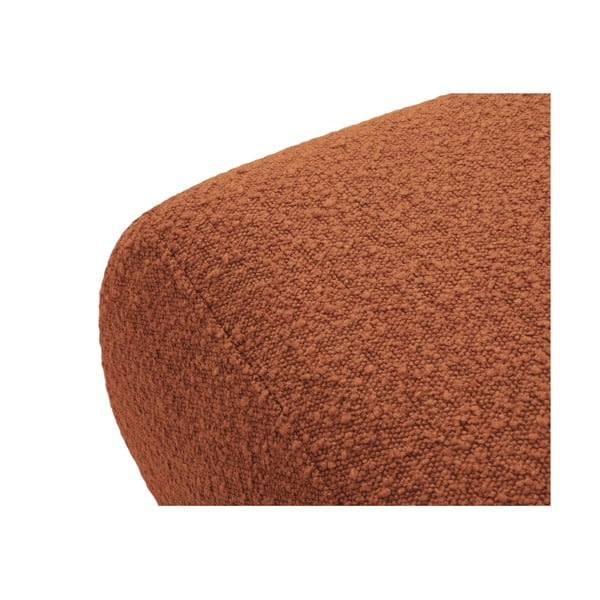 Brązowy puf z materiału bouclé Molino – Micadoni Home-image-2