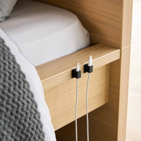 Czarne metalowe organizery zestaw 5 szt. na kable Smart – YAMAZAKI-image-1
