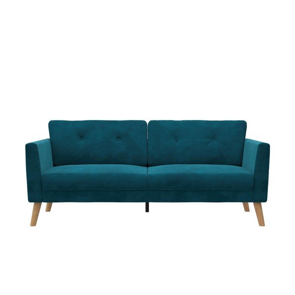Niebieska aksamitna sofa 192 cm Gloria – Støraa