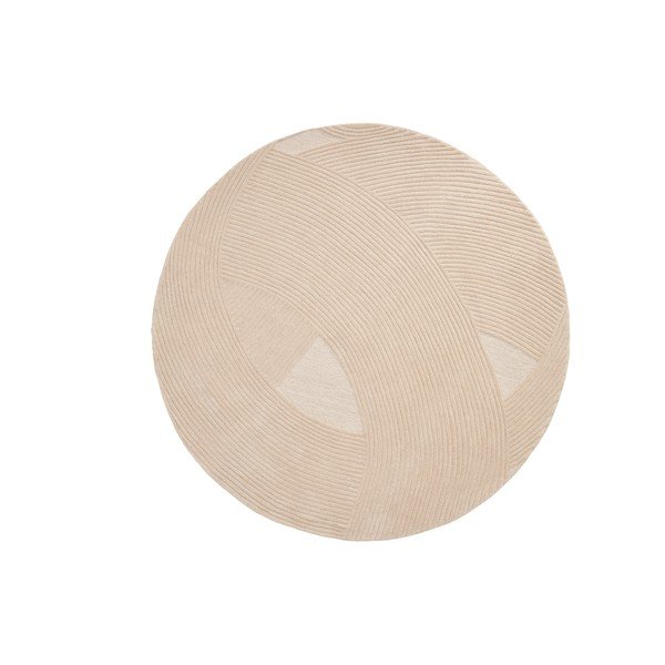 Kremowy wełniany okrągły dywan tkany ręcznie ø 200 cm Domm – Kave Home