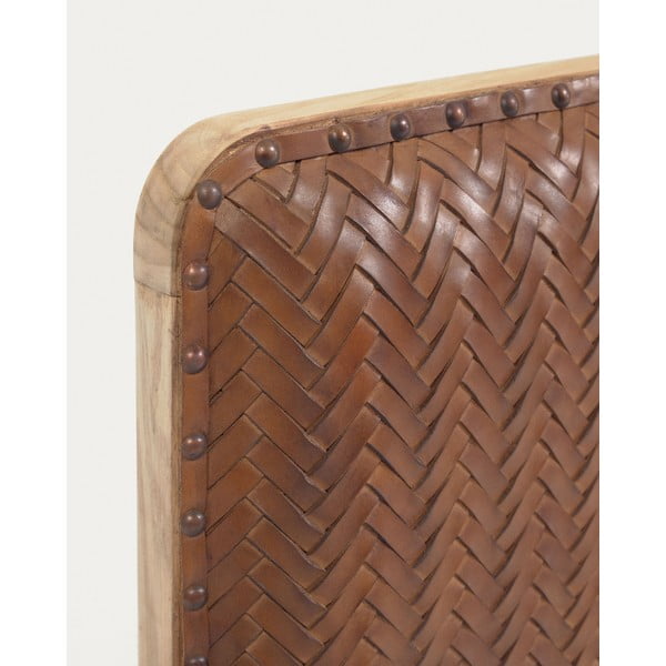 Brązowy zagłówek ze skóry 163x60 cm Natesa – Kave Home-image-4