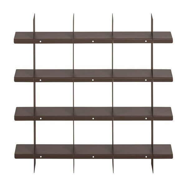 Brązowa wielopoziomowa metalowa półka 60 cm Brik – WOOOD-image-4