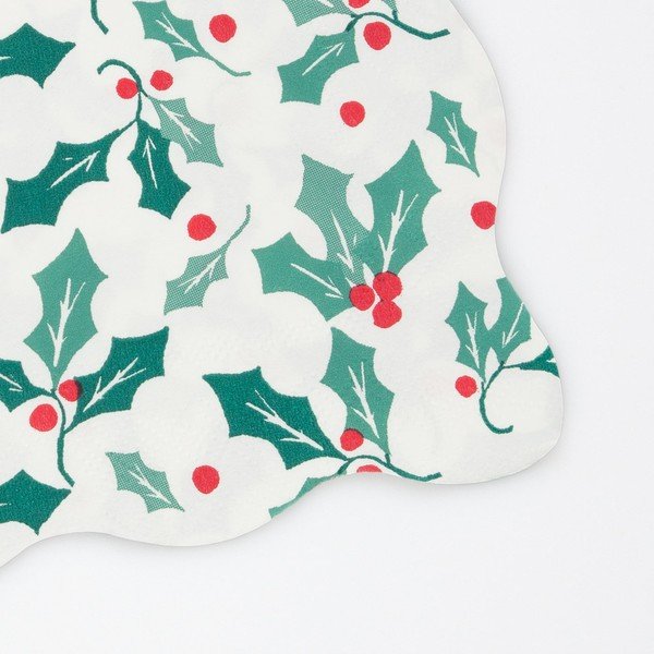 Papierowe serwetki zestaw 16 szt. Holly Pattern – Meri Meri-image-1