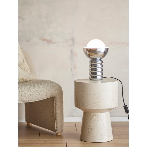 Lampa stołowa w kolorze srebra ze szklanym kloszem (wysokość 32 cm) Spike – Bloomingville-image-2