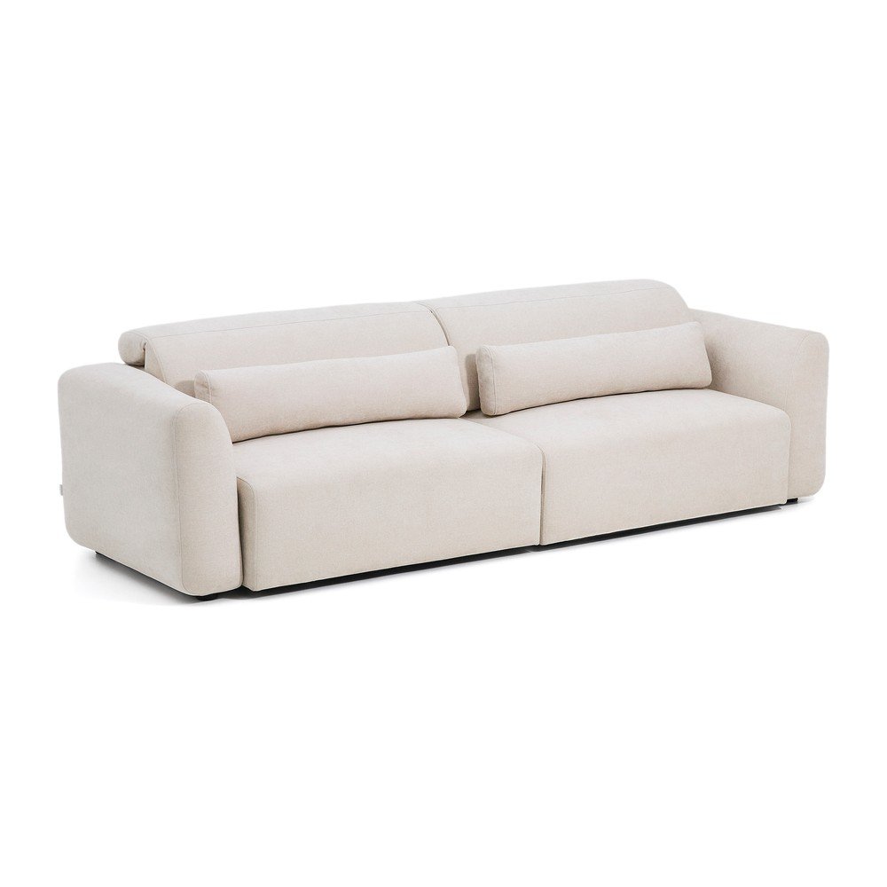 Beżowa częściowo rozkładana/rozkładana sofa z tkaniny szenilowej z szezlongiem 290 cm Lares – Kave Home (zdjęcie 7)