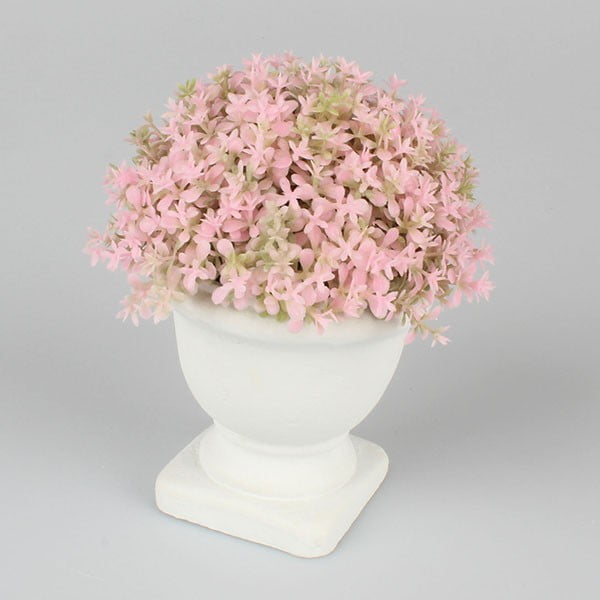 Różowa dekoracja z kwiatów Dakls, wys. 15 cm
