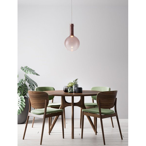 Brązowa szklana lampa wisząca LED ze ściemniaczem ø 25 cm Nostos – Nova Luce-image-4