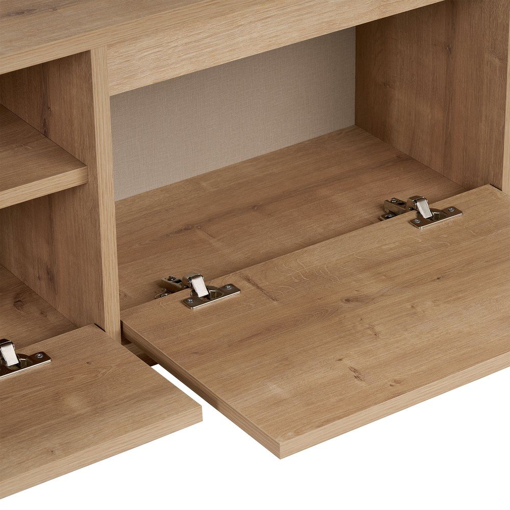 Szafka pod TV w dekorze dębu w naturalnym kolorze 160x42x30 cm Sentinel – Kalune Design (zdjęcie 5)